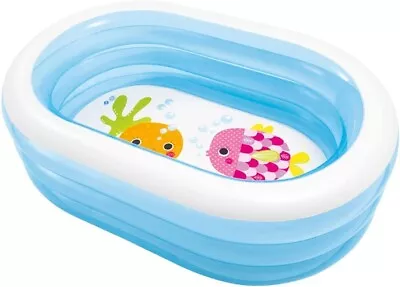 Intex Oval Whale Fun Pool Inflatable Paddling Pool Swimming SEALIFE  1.6 M X 1 M • £18