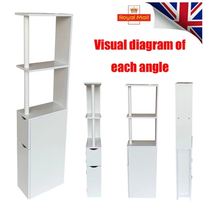 £39.57 • Buy Floor Type High Locker Bathroom Cabinet With Shelf And Double Column TEETOK