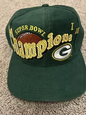 Green Bay Packers Nfl Super Bowl I And Ii Champions ** Snapback - Hat / Cap ** • $18