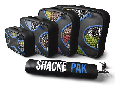 Shacke Pak - 4 Set Packing Cubes - Travel Organizers With Laundry Bag • $24.99