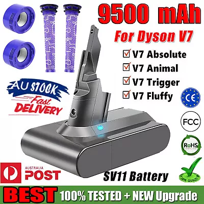 $56.99 • Buy 9500mAh Battery For Dyson V7 All Series V7 Absolute Animal Motorhead Fluffy SV11