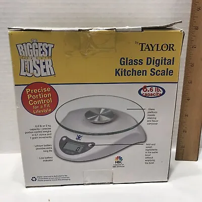 Taylor The Biggest Loser Glass Digital Kitchen Scale Model 3831B • $18.95