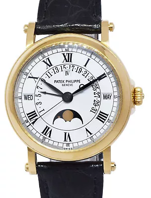 Patek Philippe Perpetual Calendar 5059 18k Yellow Gold Mens 36mm Watch 5059J • $48888