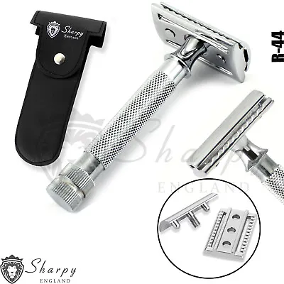 Men's Traditional Vintage De Safety Razor R-44 & Traveling Partner For Him Pro • £8.99