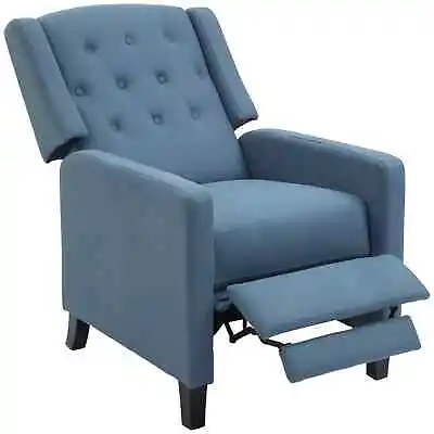 Wingback Recliner Chair For Home Theater Button Tufted Microfibre Cloth • £185.99