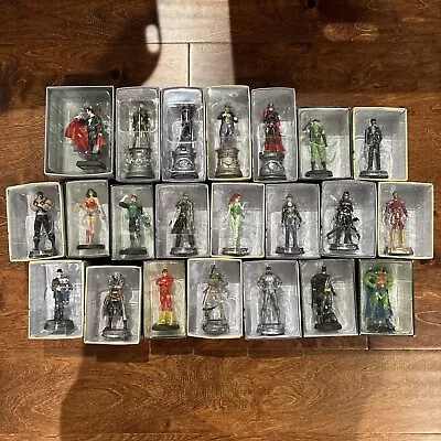 Eaglemoss DC Comics Chess Pieces Mixed Lot Of 21 + 1 Marvel Piece New In Box • $400