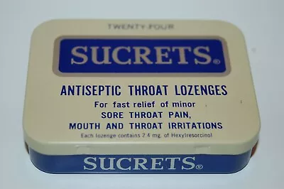 Vintage SUCRETS Antiseptic Throat Lozenges Metal Tin  • $9.99