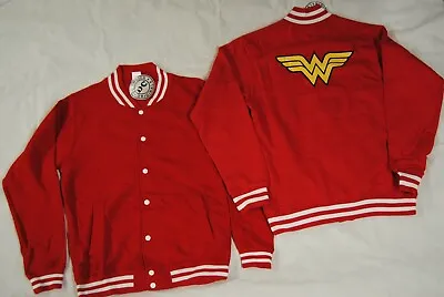 Wonder Woman Logo Red Varsity Baseball Jacket New Official Dc Comics Superhero  • £19.99