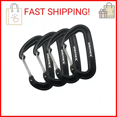 12KN Aluminum Carabiner Clip 4 Pack For Hammocks 2700lbs Heavy Duty Large Clipp • $10.22