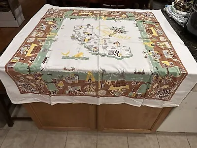 Vintage California Souvenir Tablecloth • $65