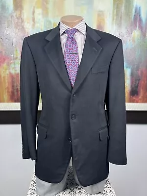 H Huntsman & Sons Mens 100% Loro Piana Cashmere Black 42R NWT MSRP $1426 • $249.99