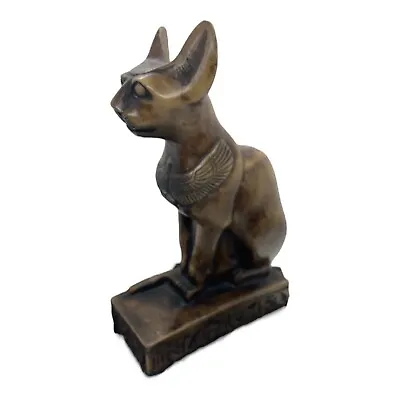 Egyptian Cat. Statue Vintage Made Of Stone Made In Egypt • $55