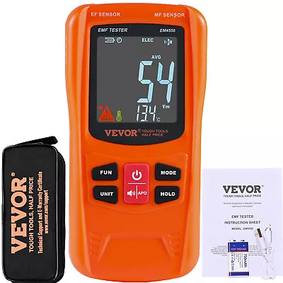 VEVOR Digital LCD 3-in-1 EMF Meter Electromagnetic Radiation Detector RF 5G • $51.99