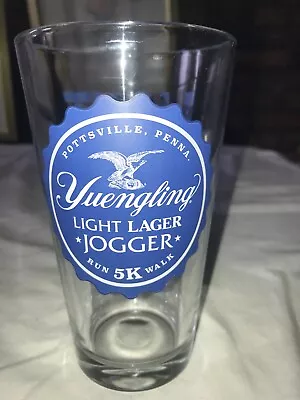 YUENGLING Lager LIGHT IT UP 2020 JOGGER Run 5K Walk 16oz BEER Pint GLASS 5¾ Tall • $22.50