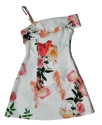 £10.95 • Buy ASOS DESIGN Asymmetric Strap Floral A Line Mini Dress UK 6 14 NEW
