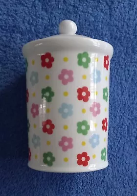 Cath Kidston Storage Jar Buttercup Floral White & Multicoloured - (V) • £11.99