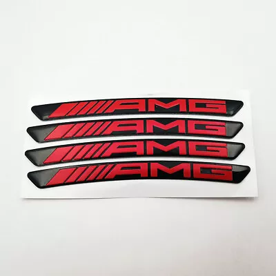 4Pcs For  AMG Emblem Badge Sport Wheel Wheels Rim Sticker Decal • $11.59