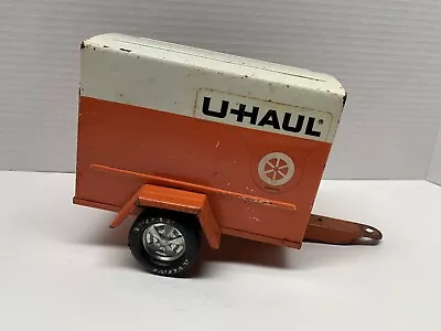 Vtg Nylint U Haul Pressed Steel Metal Enclosed Trailer Orange 1970s • $36.95