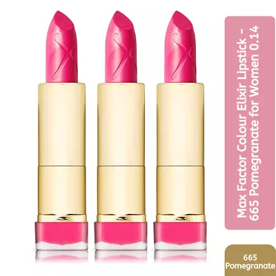 Max Factor Colour Elixir Lipstick 3 Pack 665 Pomegranate • £7.99