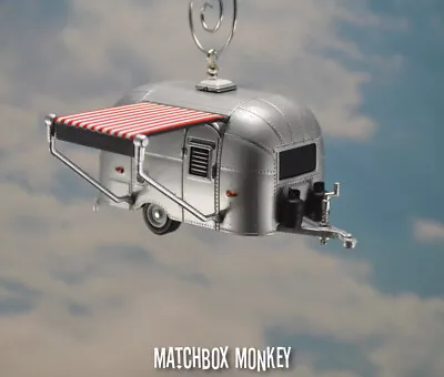 $65.58 • Buy Deluxe Airstream Bambi 16' Camper W Awning Trailer Custom Christmas Ornament RV