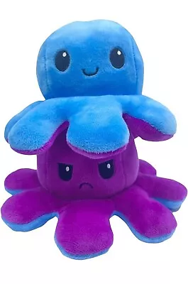 Octopus Plushie Reversable Double-Sided Flip Reversible Soft TOY Kids Gift Mood • £4.99