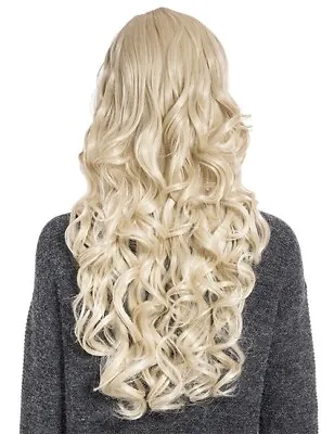 KOKO Long Light Golden Blonde Curly Wig With Side Fringe- OPEN WEFTED CAP  • £24.99