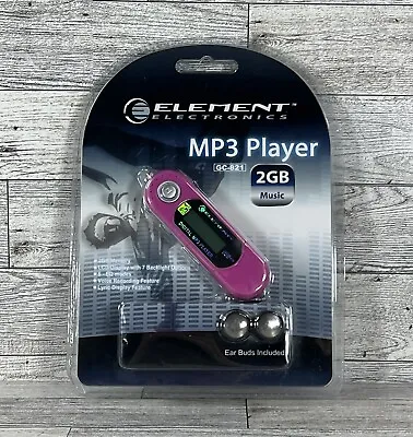 Element Electronics MP3 Player 2 GB LCD Display W/Backlight Model GC-821 NOS NEW • $21.59