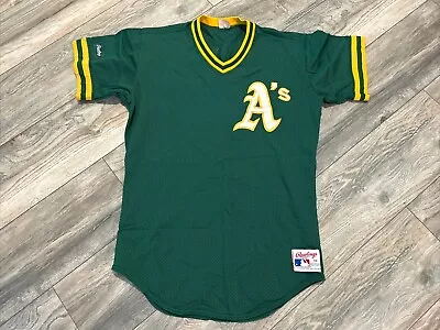 Vintage 80's Rawlings Oakland Athletics A’s MLB Team Jersey Men's 40 USA • $135