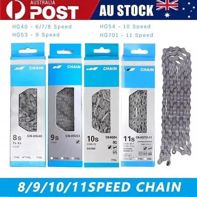 For Shimano 6/7/8/9/10/11 Speed Chain HG53/54/701 Deore MTB Road Bike 116 Link • $16.99