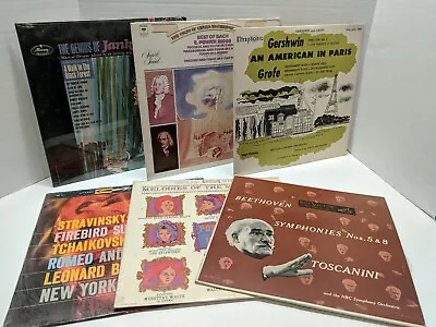 Lot Of 6 Vintage Classical Vinyl Records - Gershwin Bach Jankowski Beethoven • $19.95