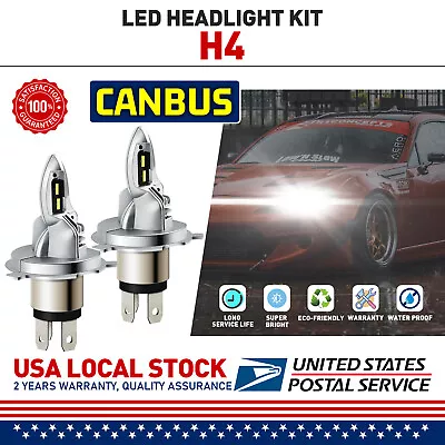 Super Bright H4 9003 LED Headlight Kit Bulb High Low Beam White 20000LM CANbus • $19.29