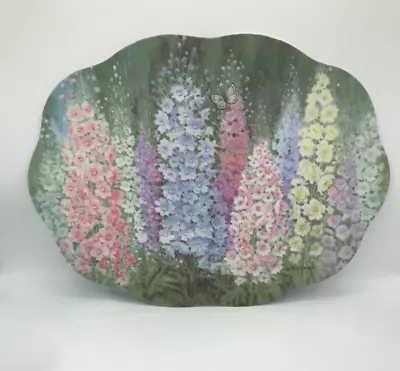 Keller Charles  Melamine Floral Platter Tray 17  X 13   Artist Signed • $19.99