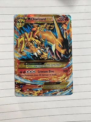 SECRET RARE Mega M Charizard EX Pokemon 107/106 XY Flashfire Holo Foil Zard - LP • $79.99