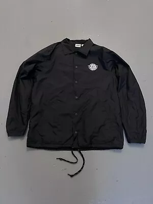 VANS TORREY BLACK SNAP BUTTON JACKET Coat Coach Skate Skateboard Medium • $19.95