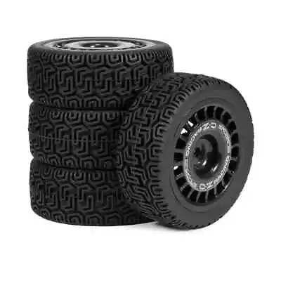 1/10 RC Rally Car Rubber Wheels Tires Set For Tamiya TT-01 TT-02 TT01E XV02 DF03 • $14.39