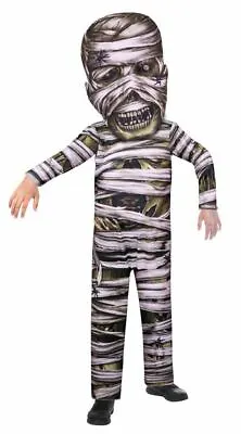 Child Scary Big Head Zombie Mummy Halloween Fancy Dress Costume Kids Outfit • £13.99