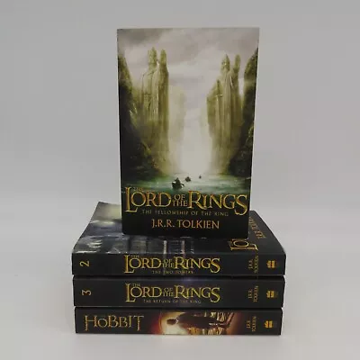 The Lord Of The Rings Trilogy & The Hobbit Paperback Bundle By J R R Tolkien • £11.99