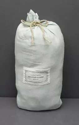 Restoration Hardware California King Pale Blue 100% Belgian Linen Duvet Cover • $179.99