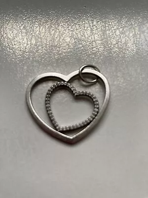 Pandora Necklace Charm - Heart Inside Heart  • £9.95