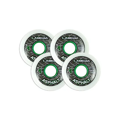 Labeda Asphalt Outdoor Inline Roller Hockey Wheels 68mm White 83A Outdoor 4-Pack • $31.96