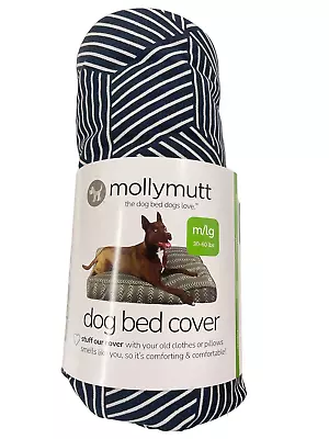 Molly Mutt Duvet Dog Bed Cover - Size Med/Lg 27”x36”x5” Cotton Canvas Stuffable • $29.99