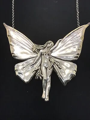 Vintage Designer YAACOV HELLER  925 Silver & Gold  Butterfly Necklace Or Pin • $799.99