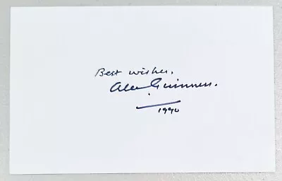 Alec Guinness Signed Autographed 3.5 X 5.5 Card SWAU Authenticated Star Wars • $589.95