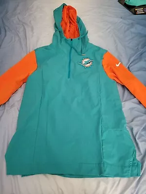 Miami Dolphins Nfl Nike Sideline Player Quarter-Zip Team Hoodie Jacket Sm • $80