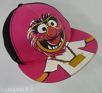 The Muppets Party Animal Hat Gold Chain Red Black Adjustable Baseball Cap Cotton • $11.99