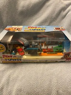  Playtown 17 Pcs Gas Station Playset IN SEALED ORGINAL BOX Vintage • $20