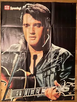 Elvis King Of Rock-TV Week Vintage 1970' Poster LARGE 33 X44  • $29.99