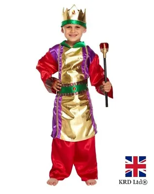 £9.28 • Buy Boys KING COSTUME Wise Man Fancy Dress Kids Child Nativity Play Book Week Outfit