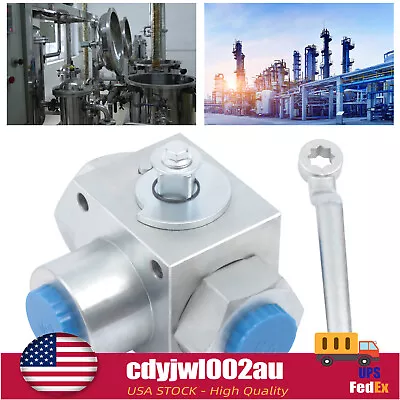 3/4  NPT 3 Way Ball Valve 3 Ways Ball Valve Hydraulic Female Type For Oil • $51.30