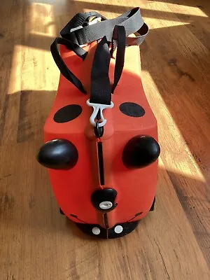 Ladybird Trunki Ride On Suitcase With Key & Pull Along Strap Kids Hand Luggage • £18